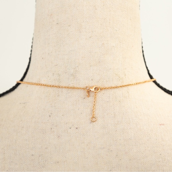 Luxury vibe 2.00 ctw black spinel necklace G.I.L.I. Bronzo Italia rose gold tone - Picture 7 of 15